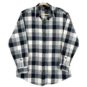 Orvis Mens L Long Sleeve Button Up Plaid Checkered Flannel Shirt